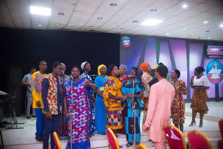 Music team ministering